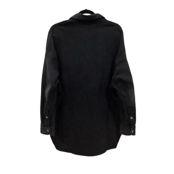 Frank & Eileen McLoughlin Utility Jacket Italian Dream Denim In Black Size Small - Picture 13 of 15